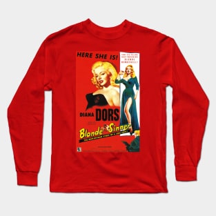 Classic 50's Exploitation Movie Poster - Blonde Sinner Long Sleeve T-Shirt